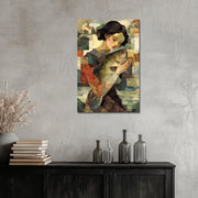 Surrealistische vrouw met vis