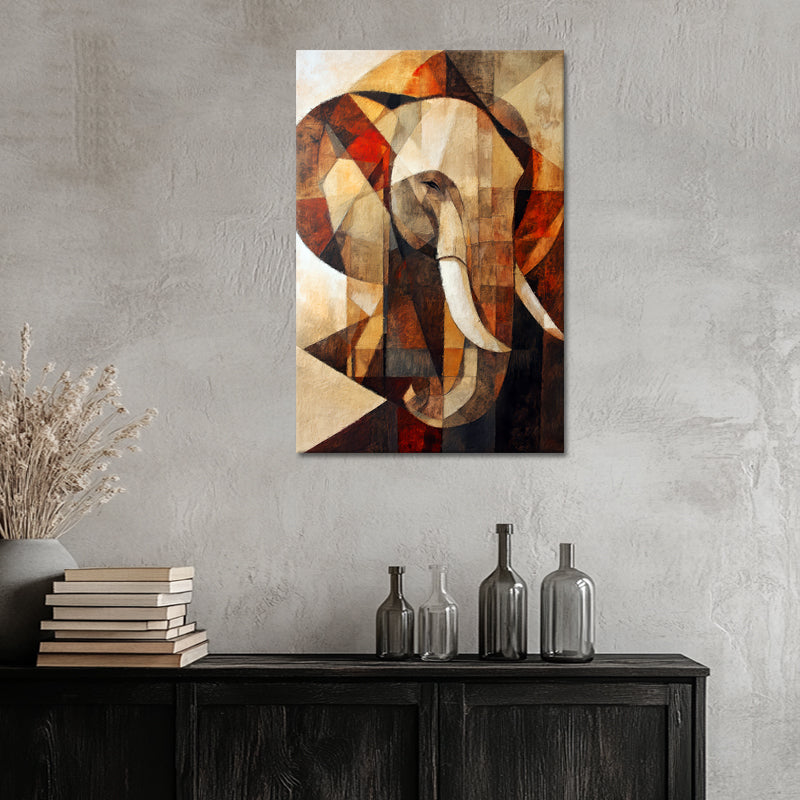 Elefant im Kubismus-Stil