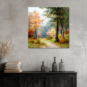 Farbenfroher Waldweg im Herbststil II