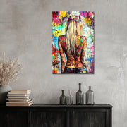 Vrouw in popart stijl