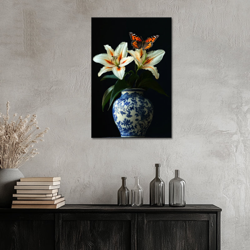 Porseleinen Vaas met bloemen II