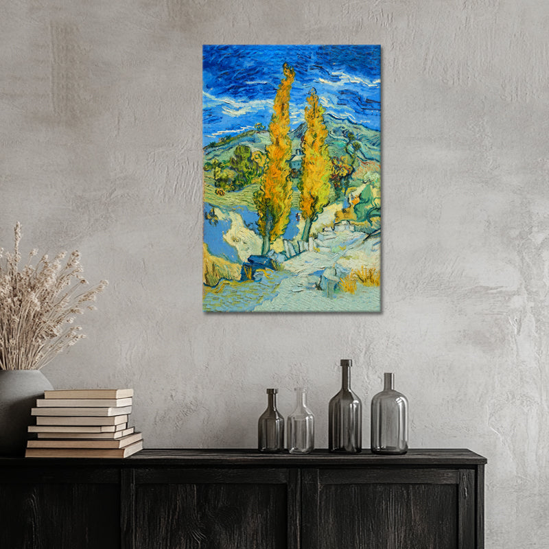 Zwei Pappeln an einer Straße – Van Gogh