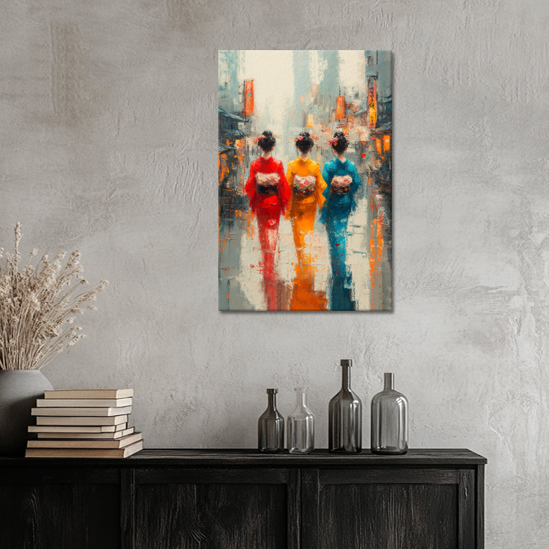 Drie Vrouwen Kimono