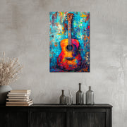 Buntes Gitarrengemälde