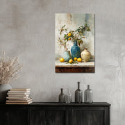 Stilleben mit Olive und Zitrone