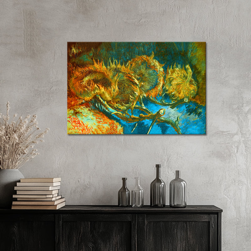 Stillleben mit vier Sonnenblumen – Van Gogh