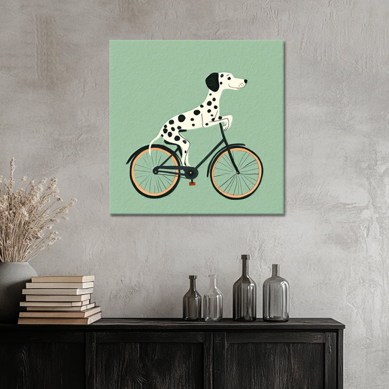 Hund auf dem Fahrrad