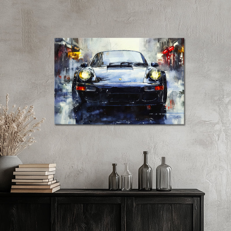 Abstract Zwart Porsche