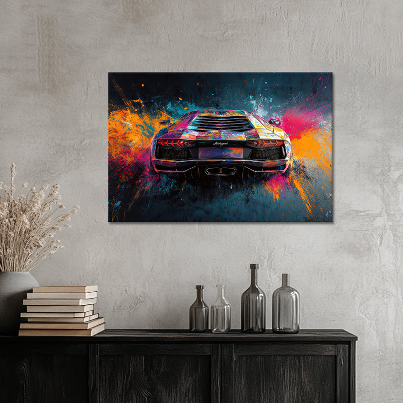 Lamborghini Aventador schilderij