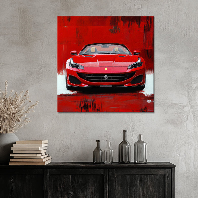 Ferrari Portofino Gemälde