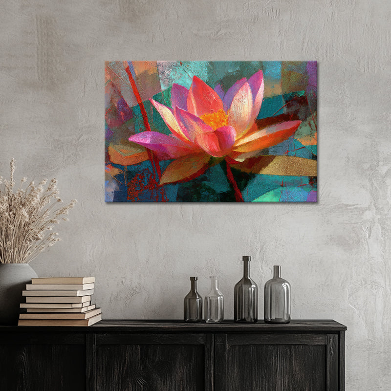 Abstract lotus bloem