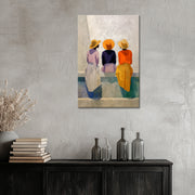 Drie vrouwen met brede hoeden III