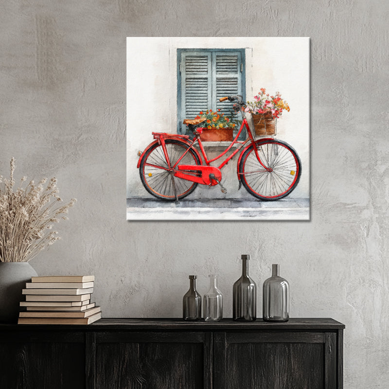 Fahrrad mit Blumen Kunst