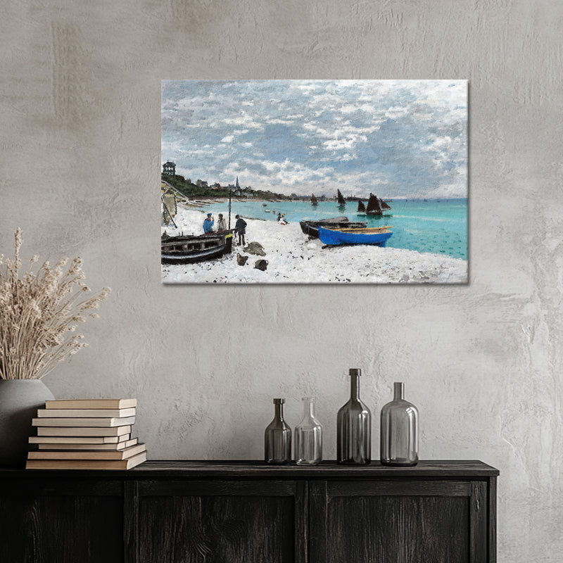 Het strand van Sainte-Adresse - Claude Monet