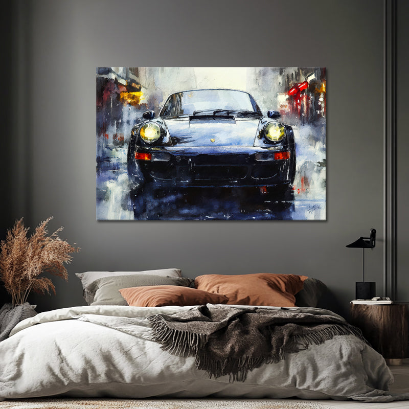 Abstract Zwart Porsche