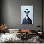 Hund mit Wein