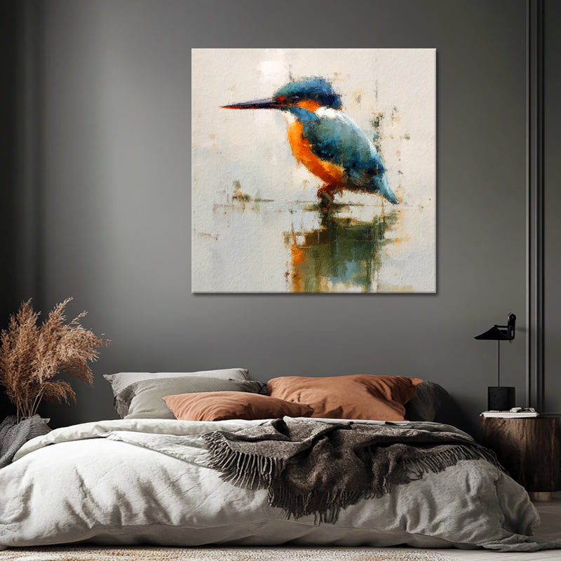 Eisvogel auf Wasser