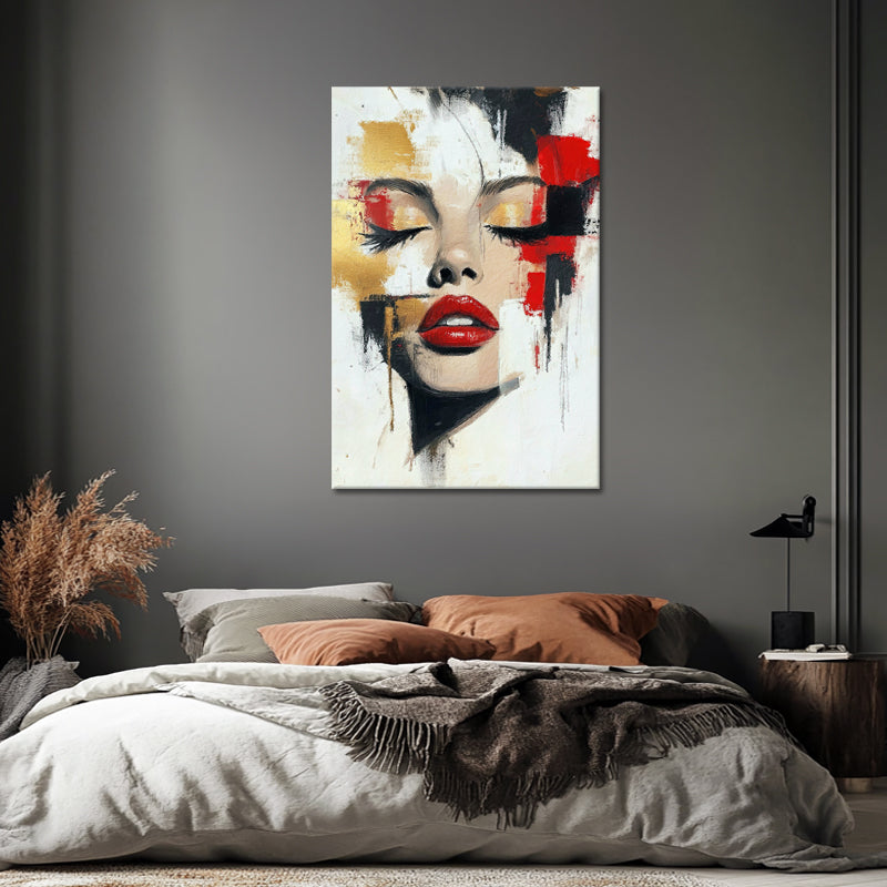 Abstract schilderij gezicht II