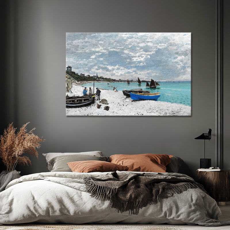 Het strand van Sainte-Adresse - Claude Monet