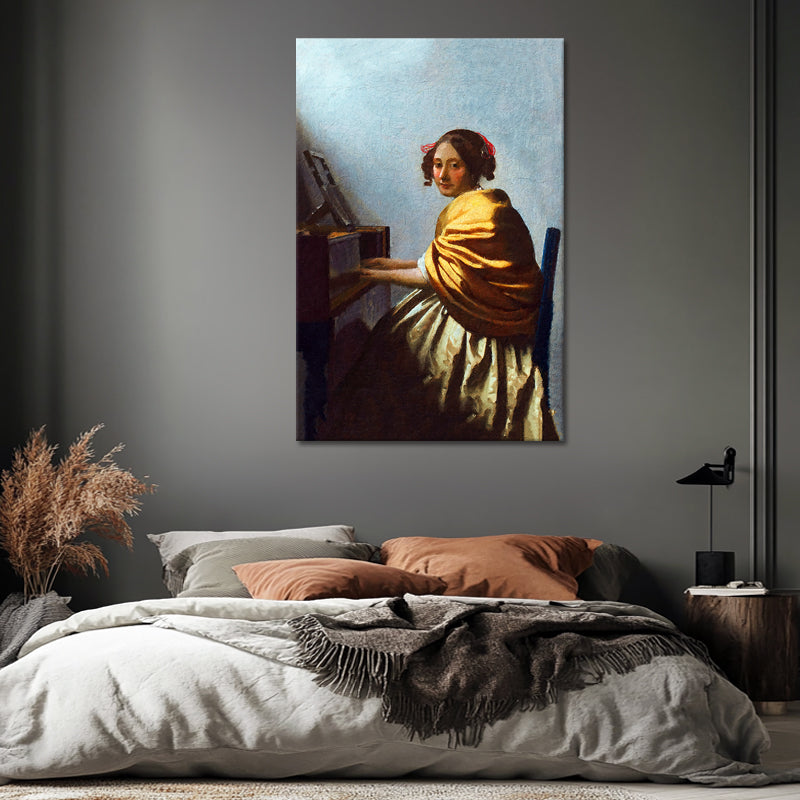 Zittende vrouw aan het virginaal - Vermeer