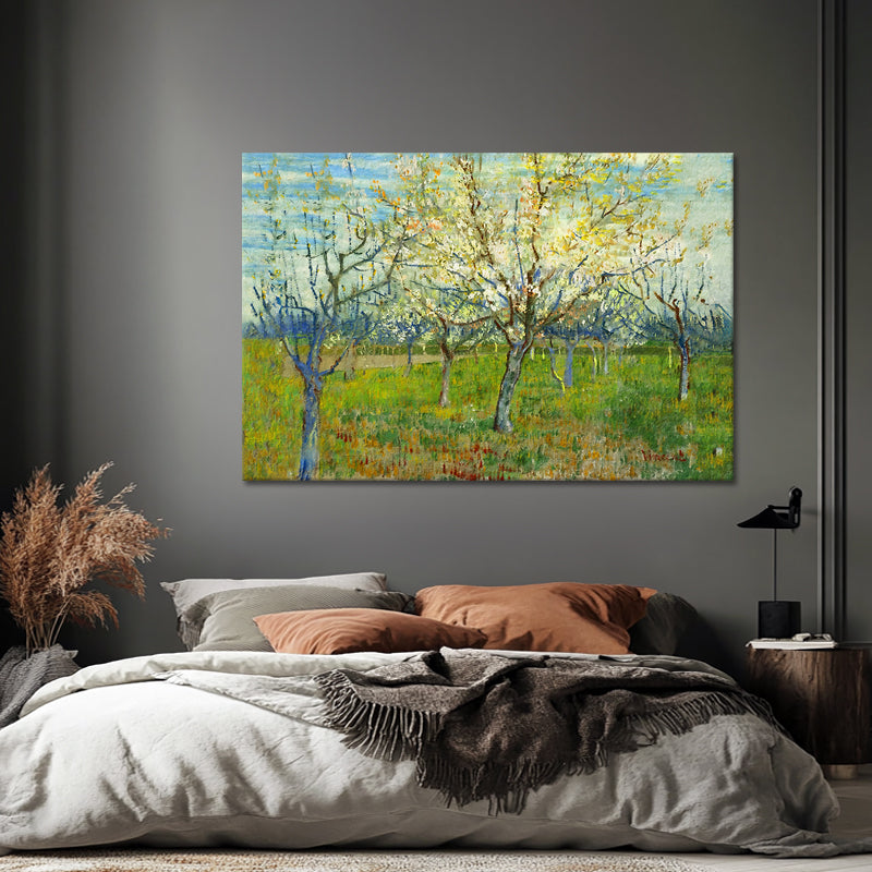 Obstgarten mit blühenden Aprikosenbäumen – Van Gogh