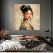 Aziatische vrouw in kimono IV