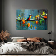 Schilderij IJsvogel op Tak