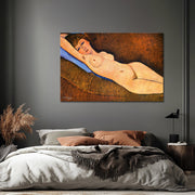 Reclining Nude on Blue Cushion -Amedeo Modigliani