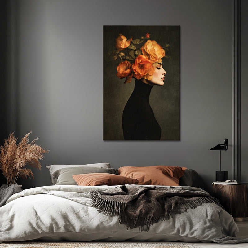 Bloemenportret vrouw