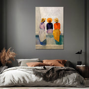 Drie vrouwen met brede hoeden III