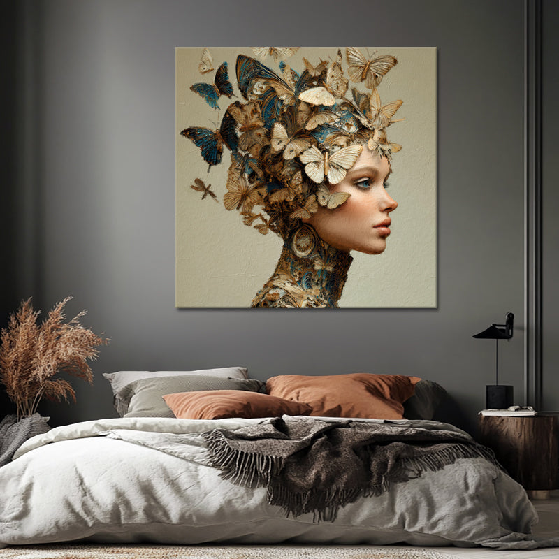 Vrouw en vlinders