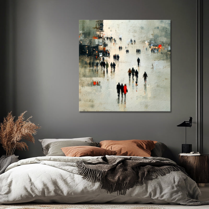 Stadsleven abstract kunst