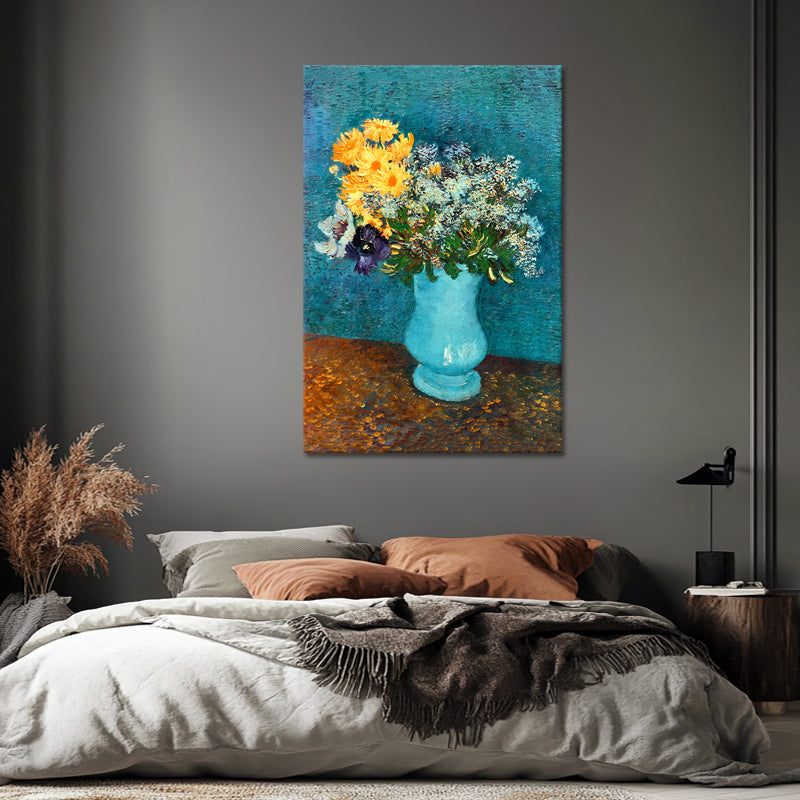 Vaas met seringen, margrieten en anemonen - Van Gogh