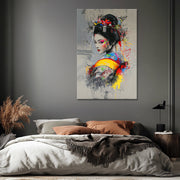 Graffiti asiatische Frau im Kimono I