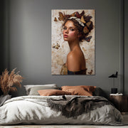 Portret met vlinders