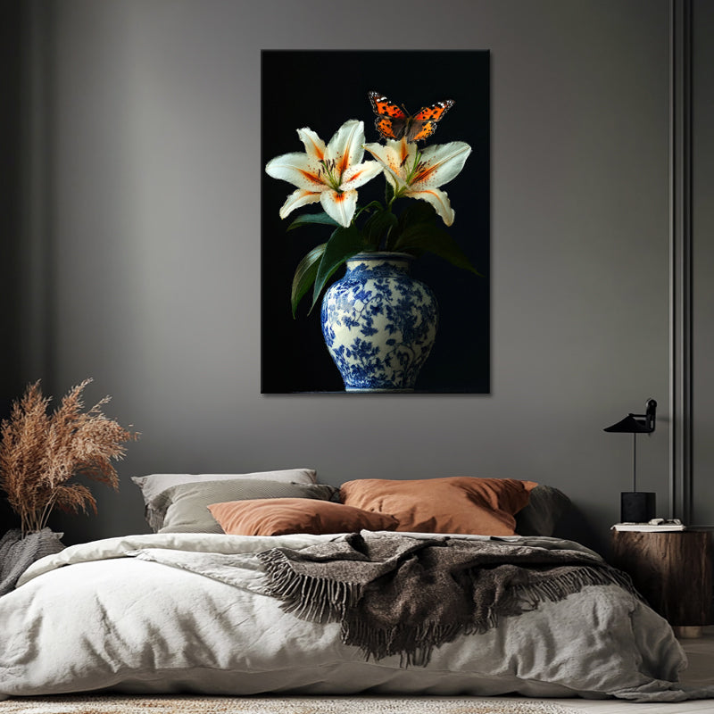 Porseleinen Vaas met bloemen II