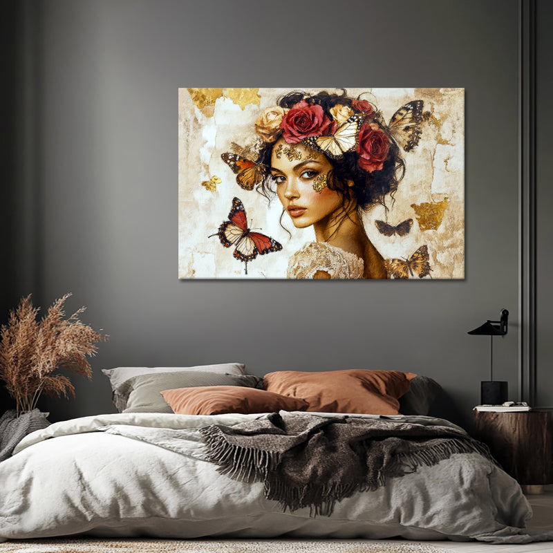 vrouw en bloemenmagie