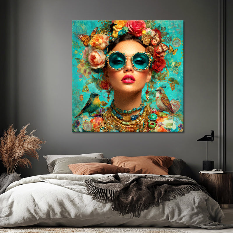 Portret Vrouw Bloemen