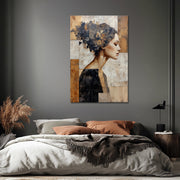 Abstrakte Mixed Media Frau