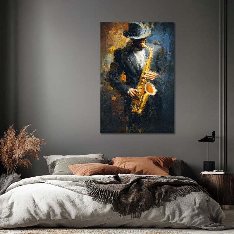 Mann mit Saxophon