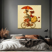 Schilderij Koppel op fiets