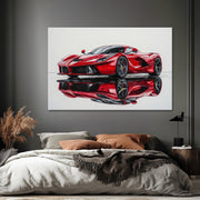 Schilderij Ferrari rood
