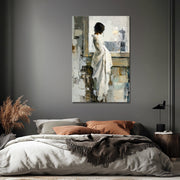 Vrouw witte jurk
