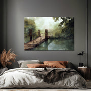 Stille Brücke über Wasser