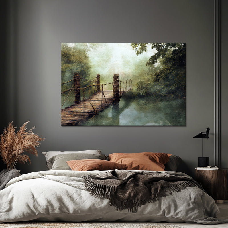 Stille Brücke über Wasser