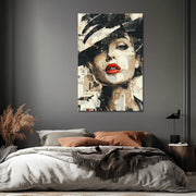 Vrouw met Hoed – Collage Kunst