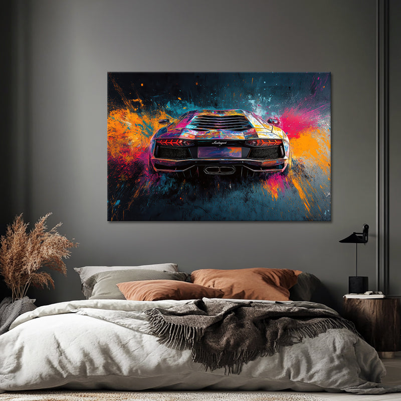 Lamborghini Aventador schilderij