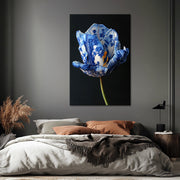 Tulp in delfts blauw stijl