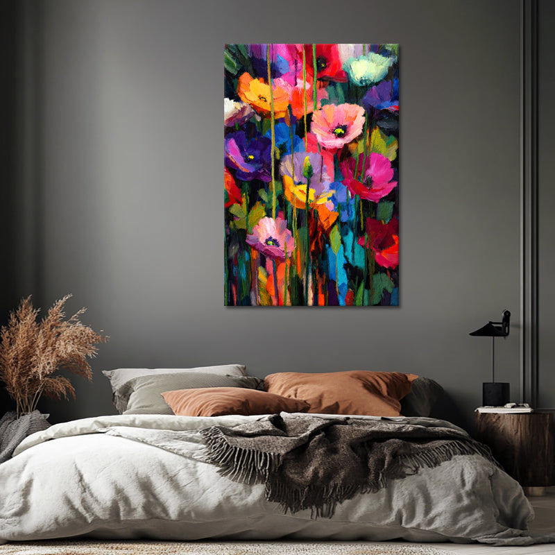 kunstwerk kleurrijke bloemen