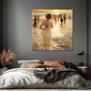 Frau am Strand - Paul Chabas
